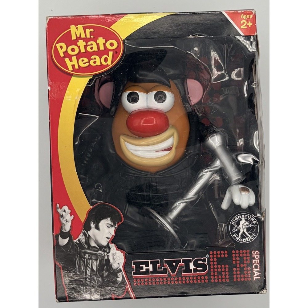 MR POTATO HEAD Elvis 68 Special Hair Leather Suit Microphone Mister Presley